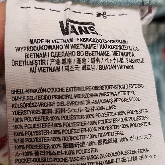 VANS Men's Floral Paint-By-Numbers Swim Board Shorts Elastic Drawstring Waist L - Picture 6 of 11